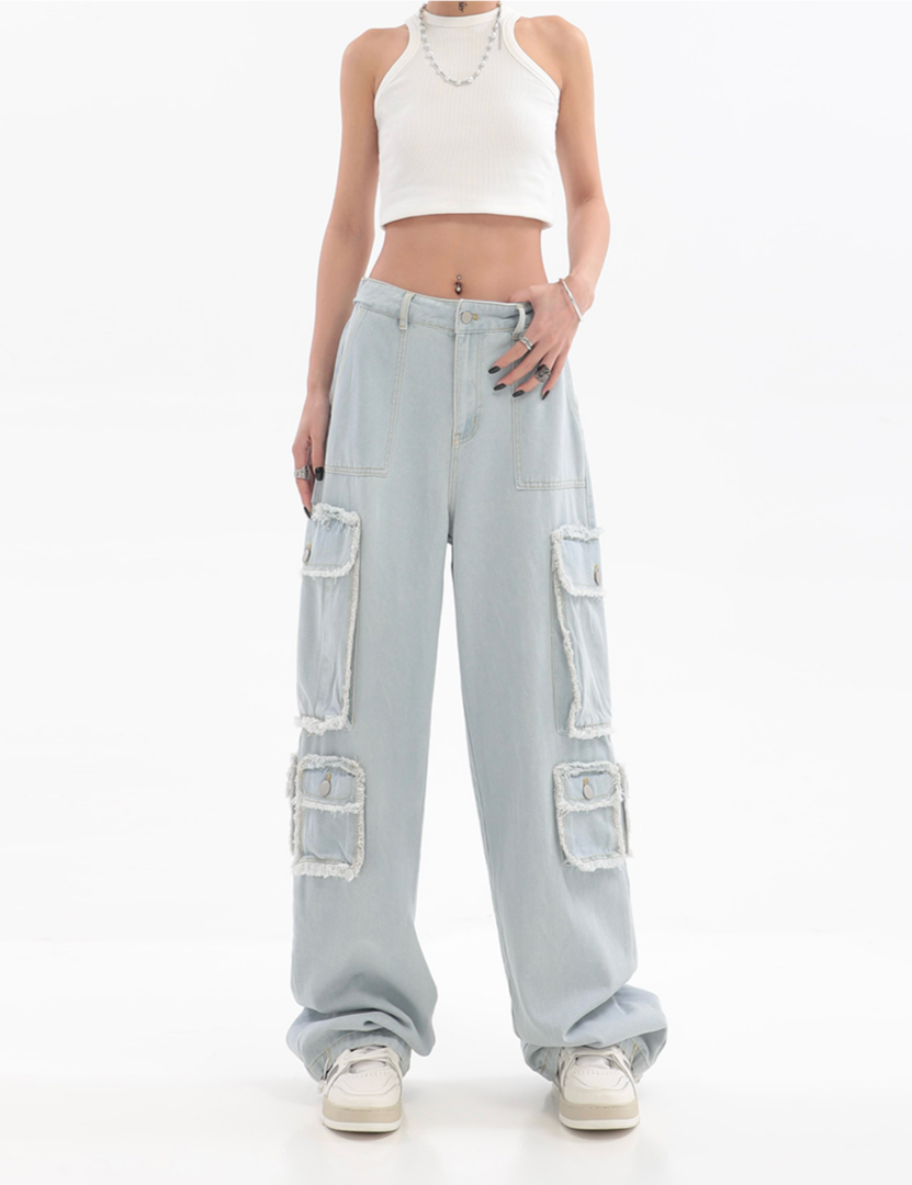 Flared Pocket Jeans - ASRO