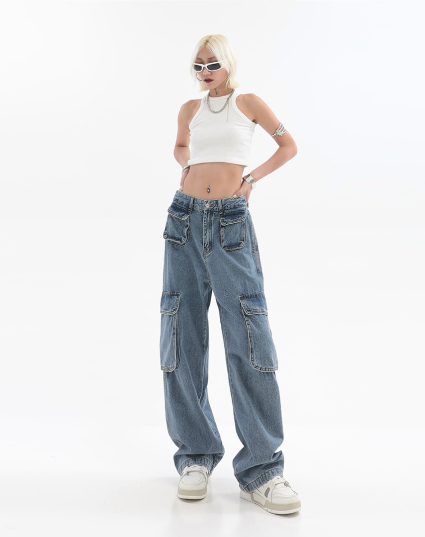 Y2K Bigpocket Jeans - ASRO