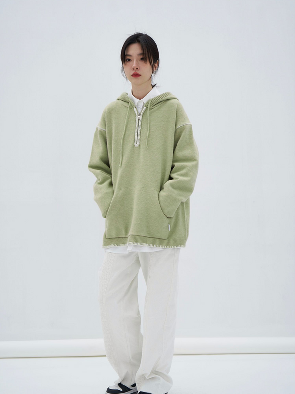 Half Zip Stitch Hoodie