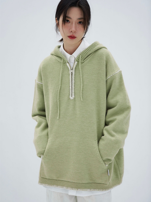Half Zip Stitch Hoodie