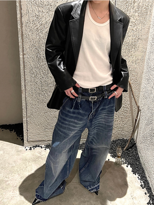 Japanese Double Belt Jeans