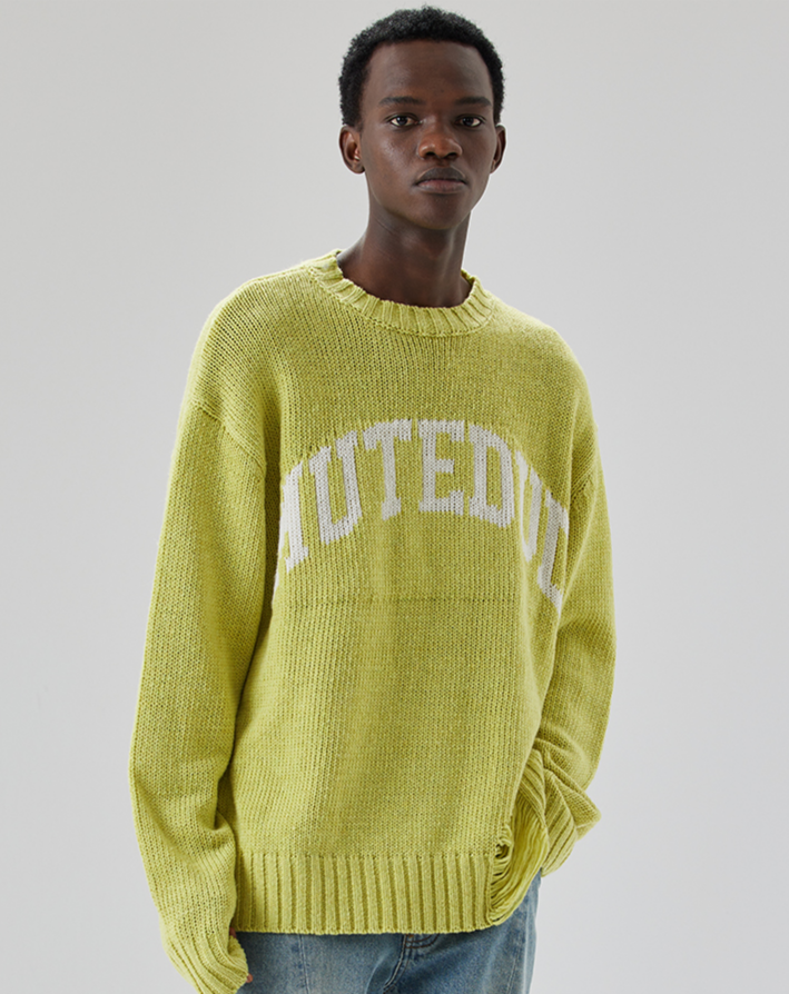 Mutedud Ripped Knit Sweater