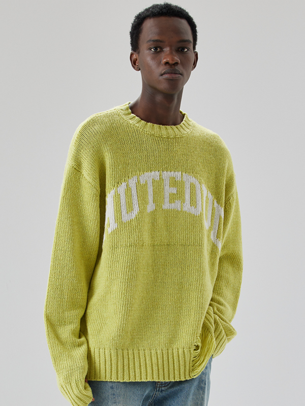 Mutedud Ripped Knit Sweater