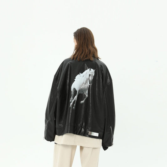 White Horse Leather Jacket