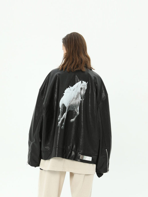 White Horse Leather Jacket