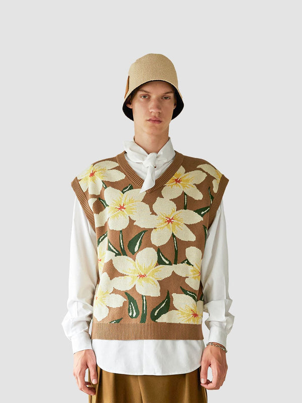 Floral Knitted Vest