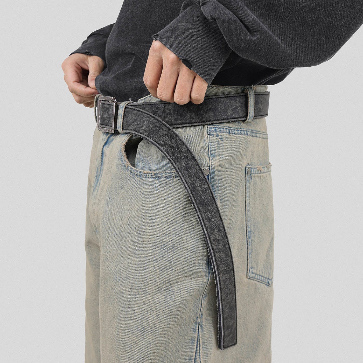 Distressed Leather Belt