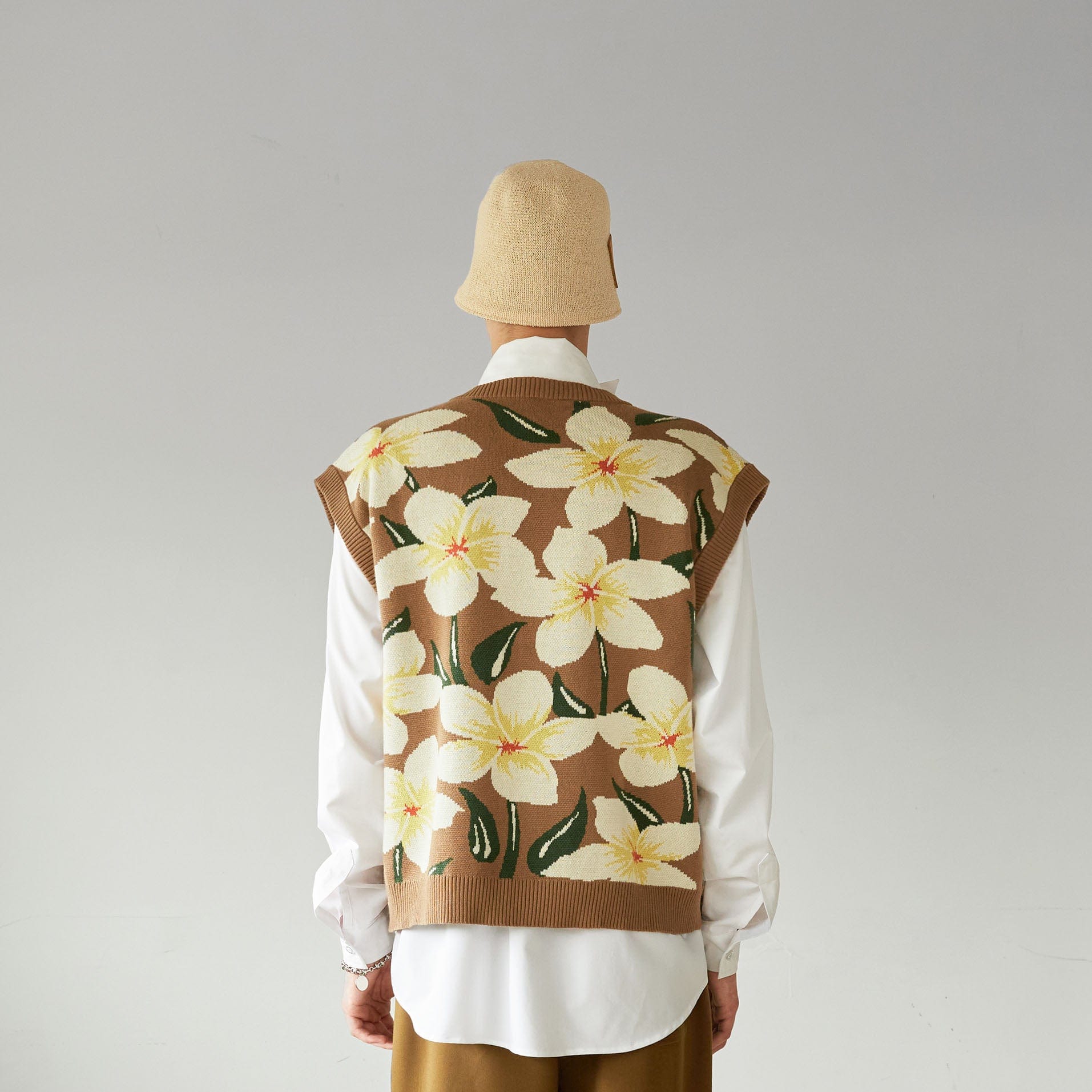 Floral Knitted Vest