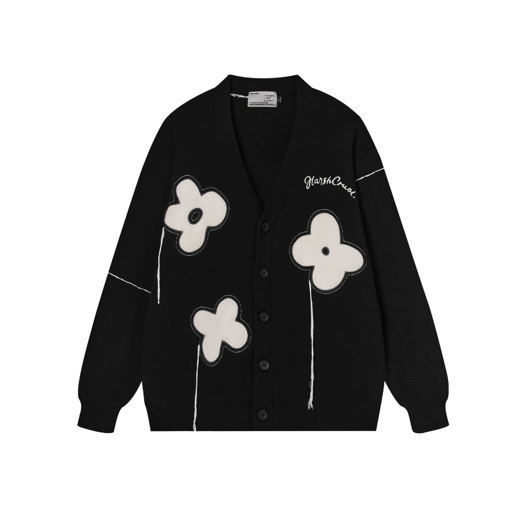 Le Flowers Knitted Cardigan