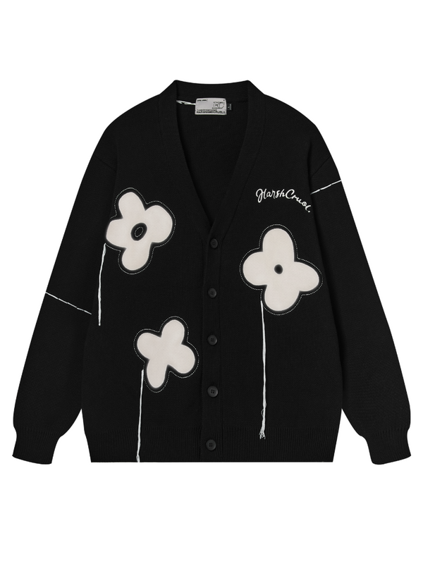 Le Flowers Knitted Cardigan