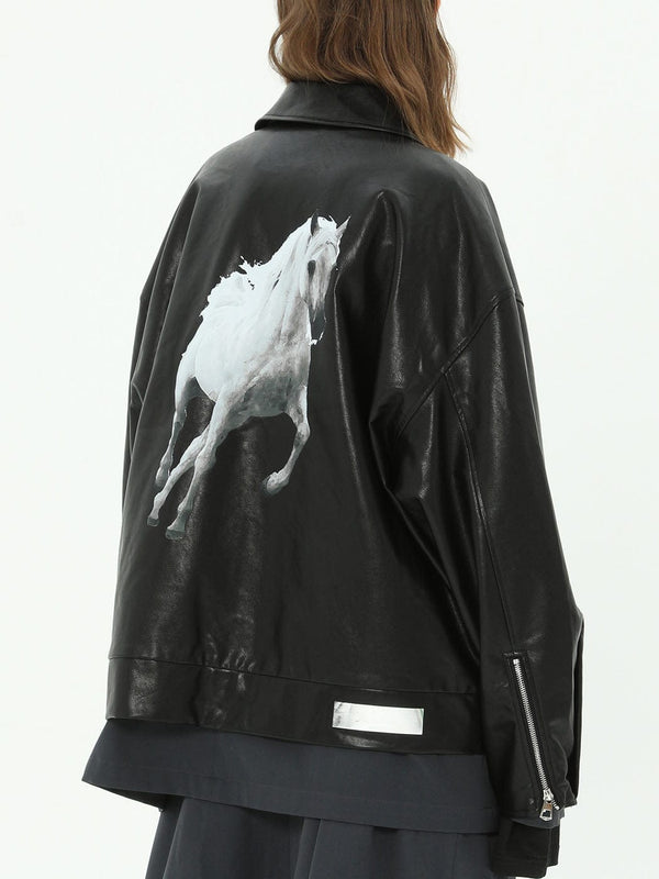 White Horse Leather Jacket