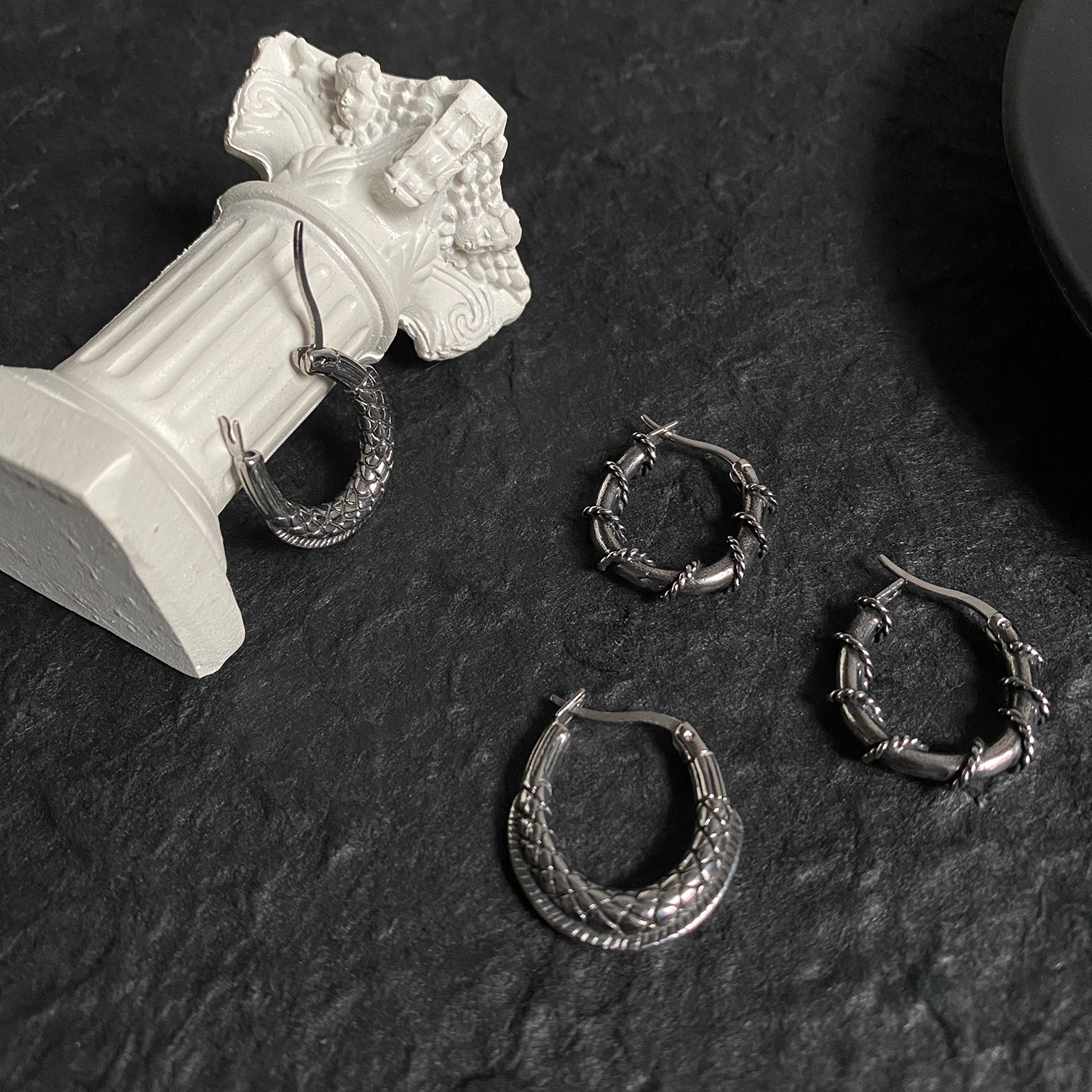 Spiral & Fish Earrings - ASRO