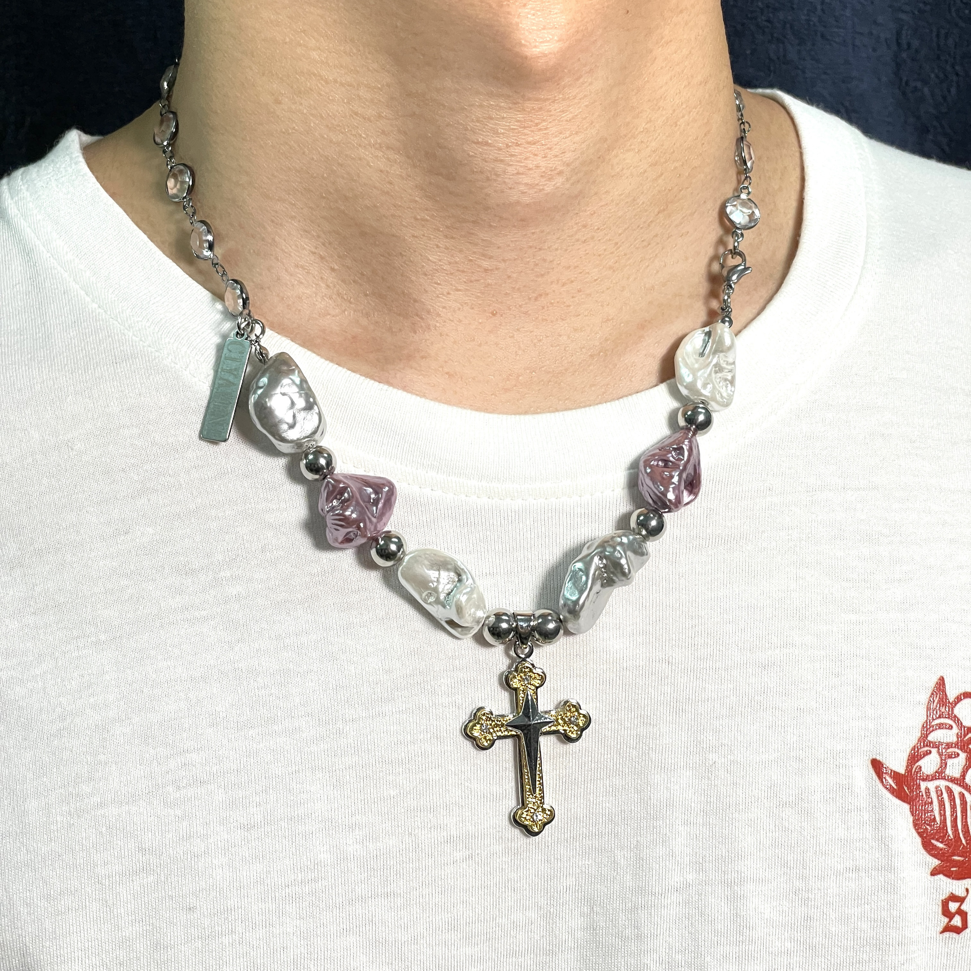 Pearl Cross Necklace - ASRO