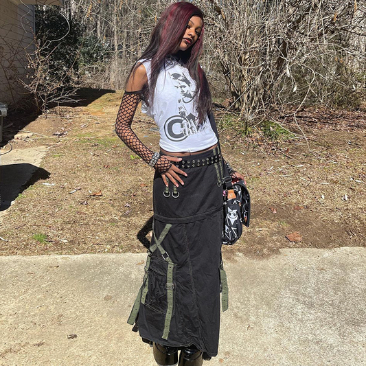 Gothic Strap Skirt - ASRO