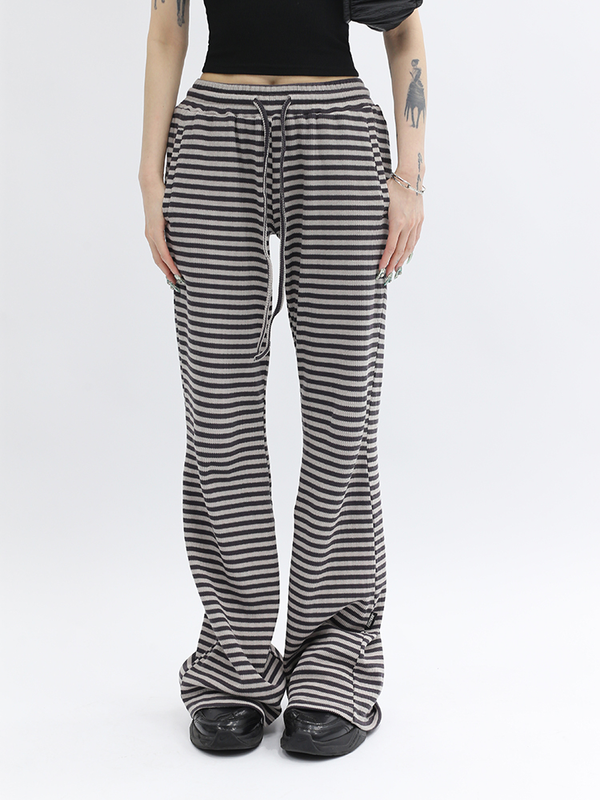 Fuzzy Striped Joggers - ASRO