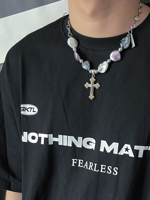 Pearl Cross Necklace - ASRO