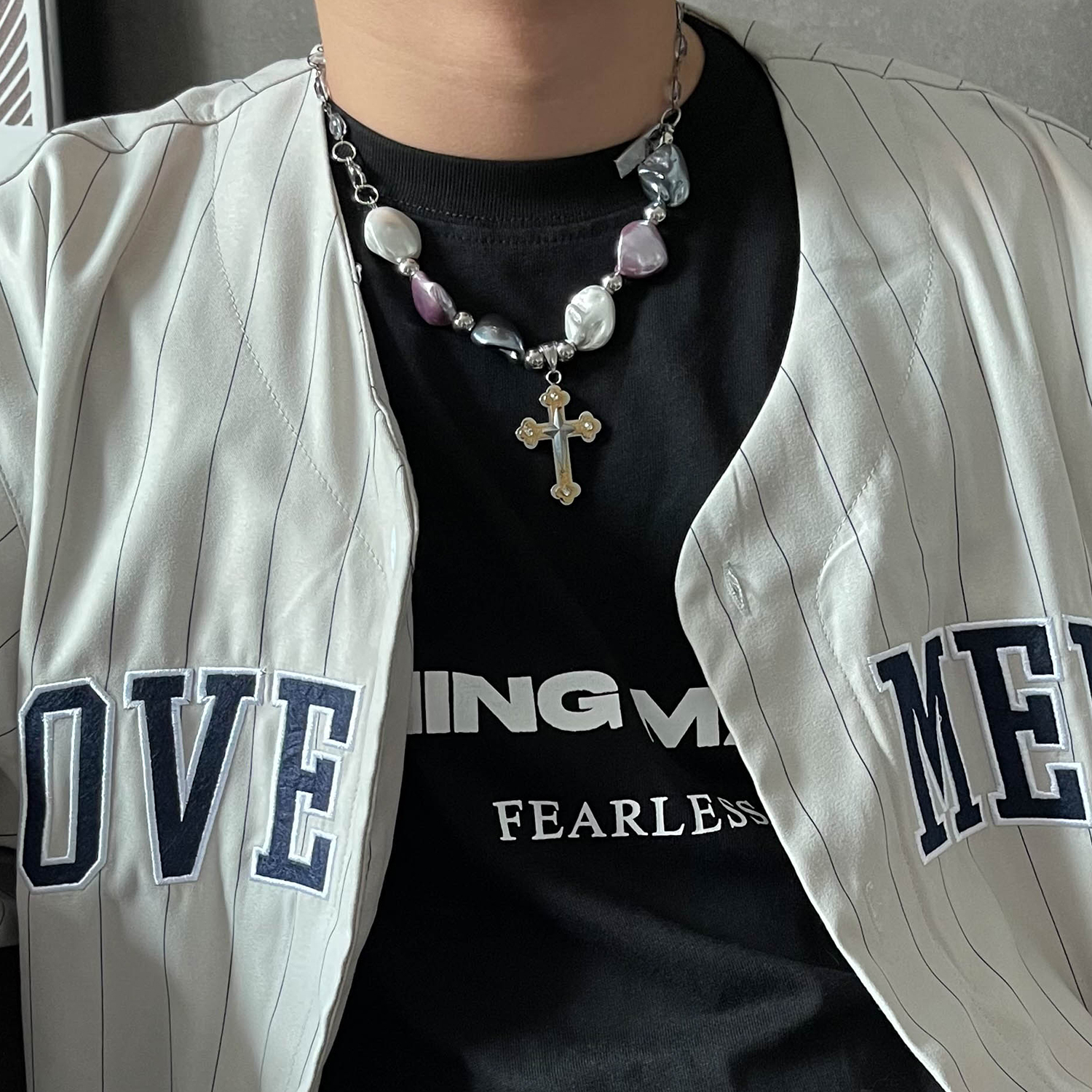 Pearl Cross Necklace - ASRO