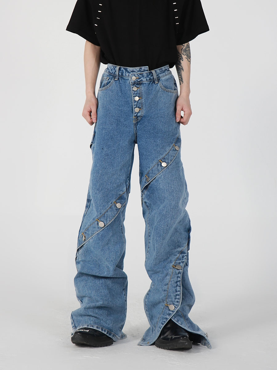 Spiral Button Jeans - ASRO