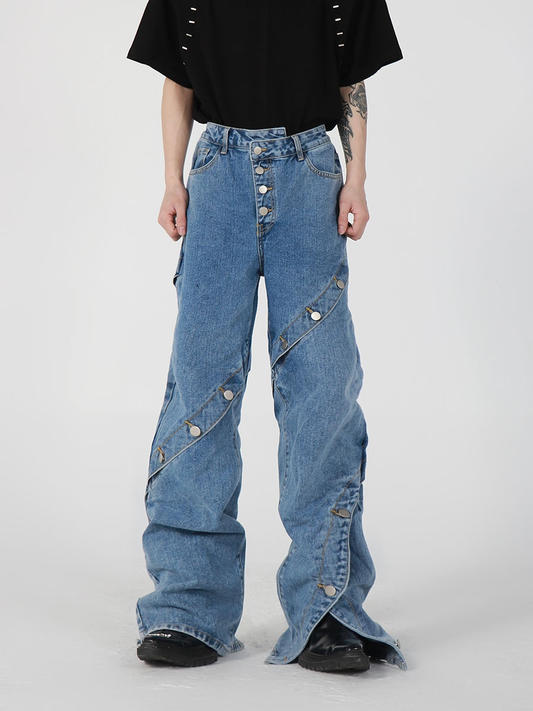 Spiral Button Jeans - ASRO