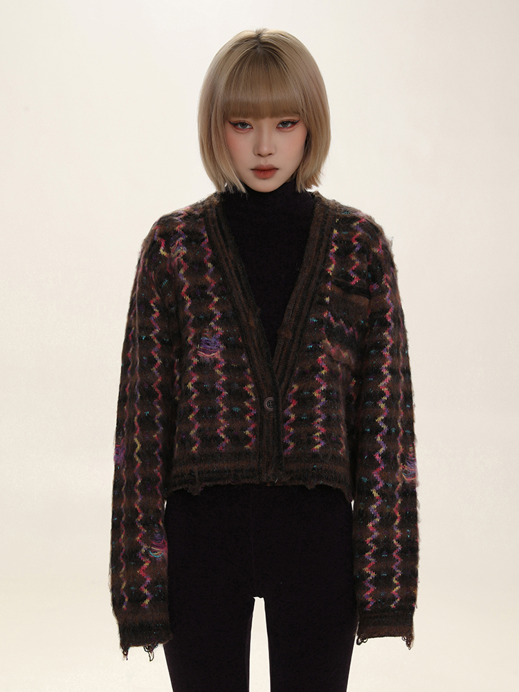 Fuzzy Knit Cardigan - ASRO