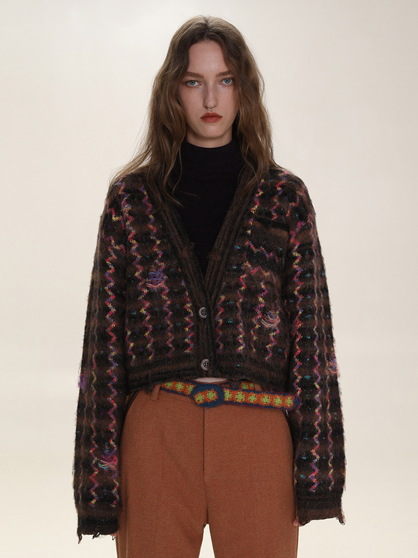Fuzzy Knit Cardigan - ASRO
