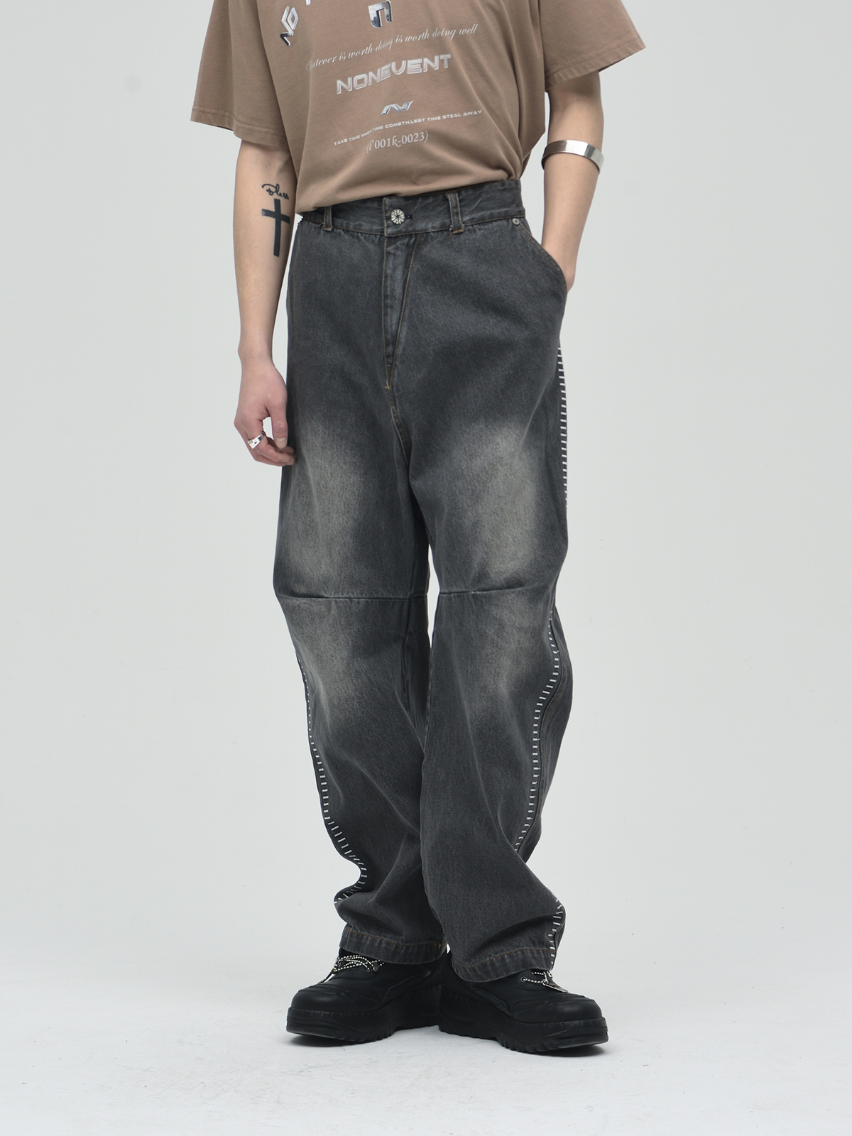 Washed Stitch Jeans - ASRO