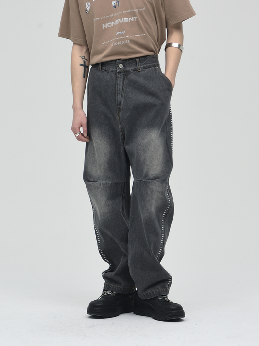 Washed Stitch Jeans - ASRO