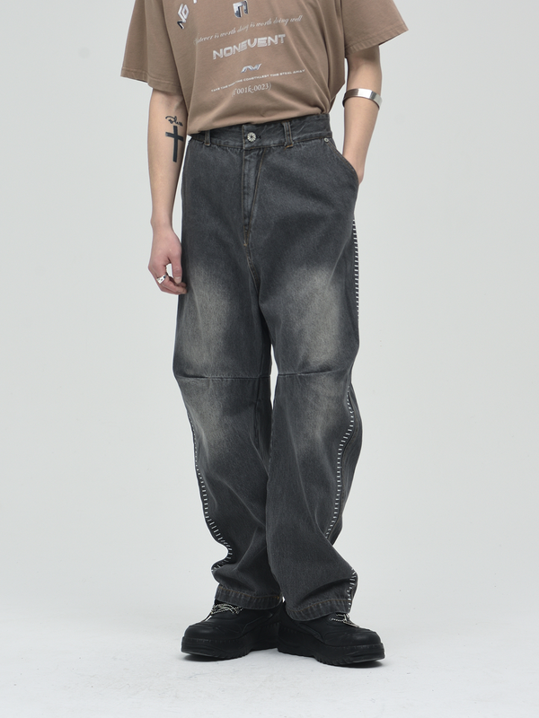 Washed Stitch Jeans - ASRO