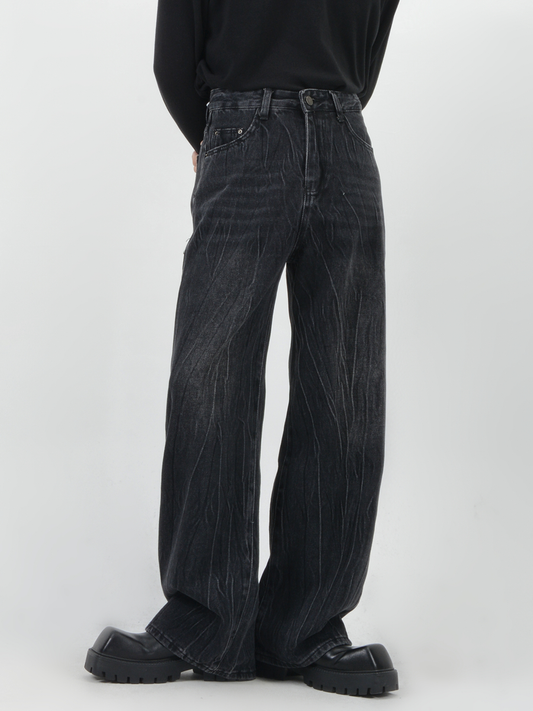 Washed Scratch Jeans