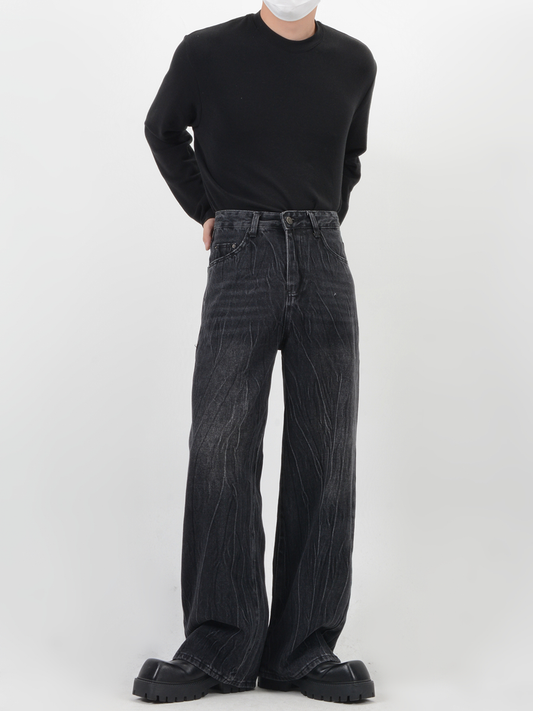 Washed Scratch Jeans