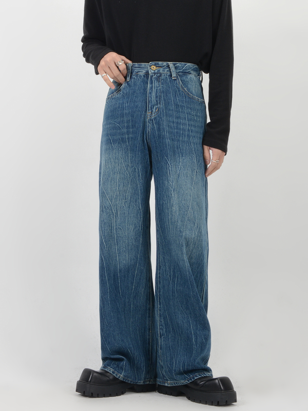 Washed Scratch Jeans