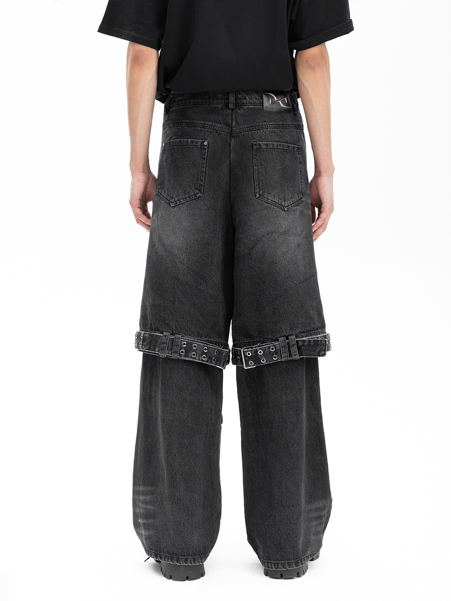 Korean Knee Strap Jeans