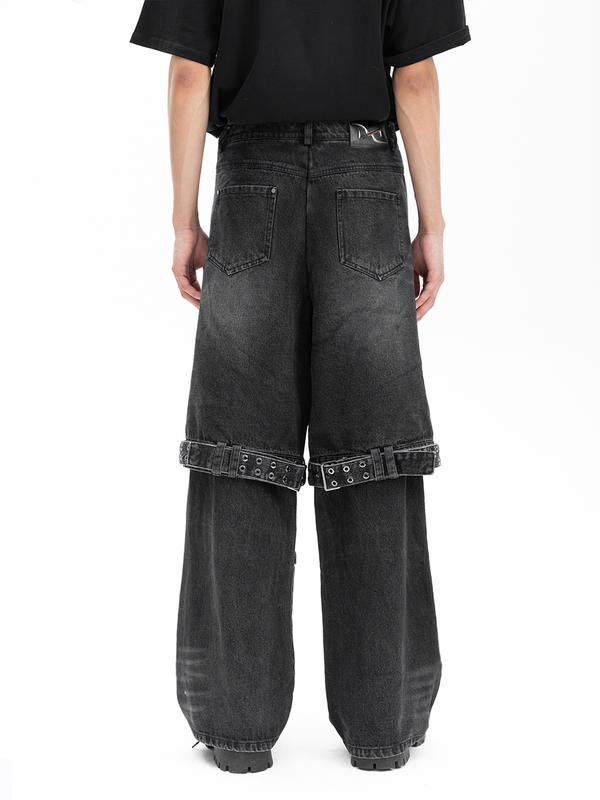 Korean Knee Strap Jeans