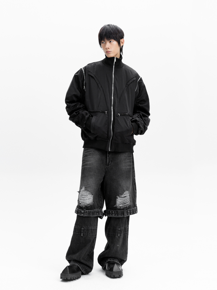 Korean Knee Strap Jeans