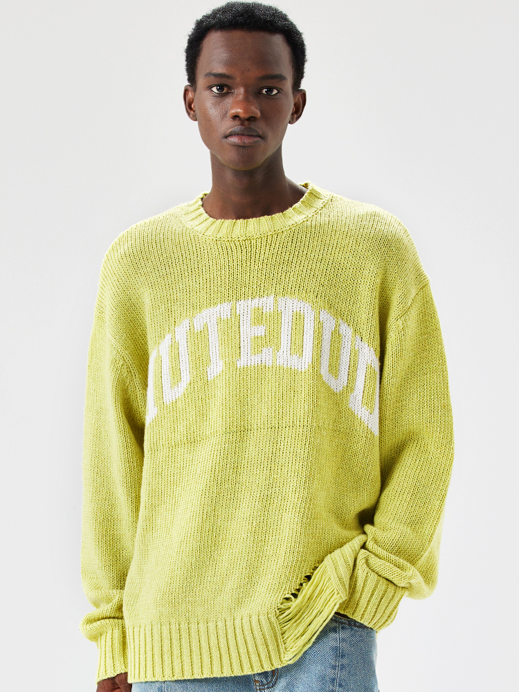 Mutedud Ripped Knit Sweater