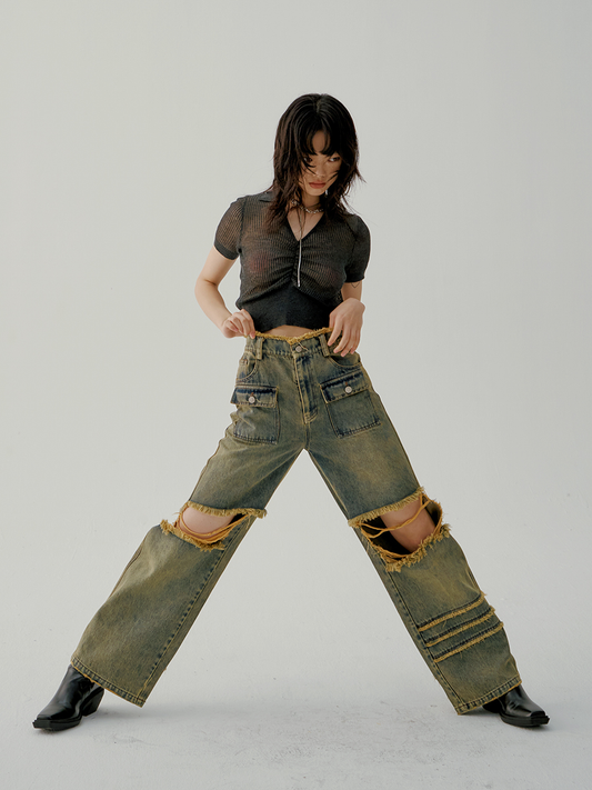 Damaged Kuno Jeans