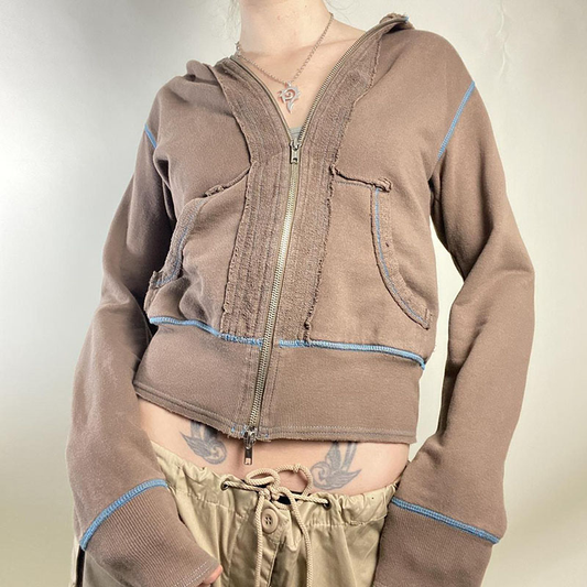 Korean Fakugi Zip Hoodie