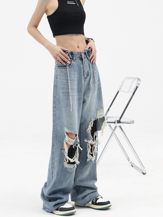 Damaged Chain Jeans